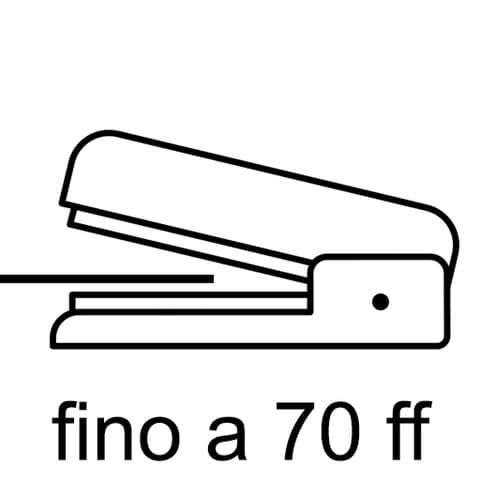 Cucitrice ad alta capacità Rapid HD70 Fashion max 70 fogli grigio/arancio 21281405